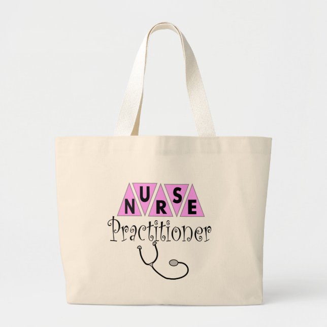 Nurse Practitioner Gifts Large Tote Bag (Front)