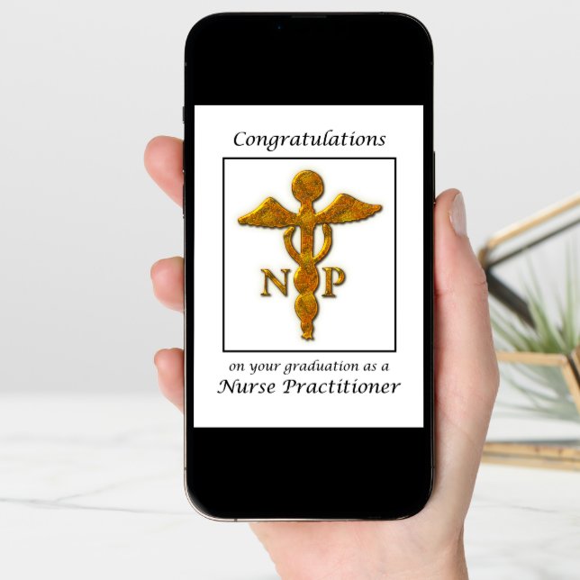 Nurse Practitioner Graduation Congratulations Card (Front Digital)