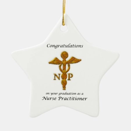 Nurse Practitioner Graduation Congratulations Ceramic Ornament