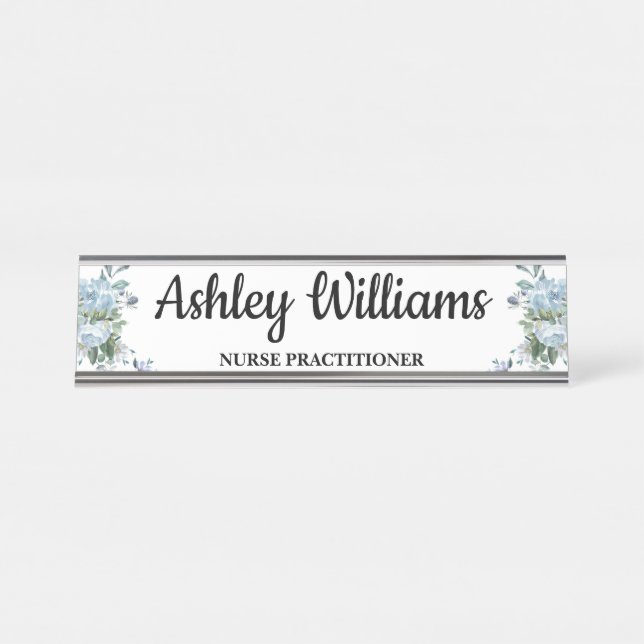 Nurse Practitioner Graduation Gift for NP Grad Desk Name Plate (Front)