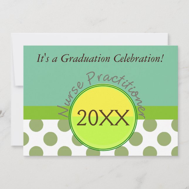 Nurse Practitioner Graduation Invitations 20XX III (Front)