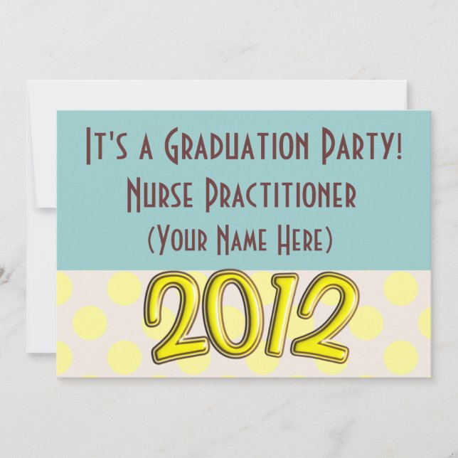 Nurse Practitioner Graduation Party Invitations (Front)