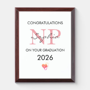 Nurse Practitioner Graduation Personalized 2026 Award Plaque
