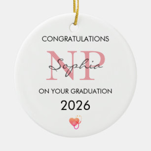 Nurse Practitioner Graduation Personalized 2026 Ceramic Ornament