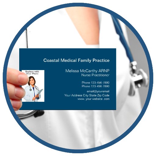 Customizable Nurse Practitioner Medical Business Cards