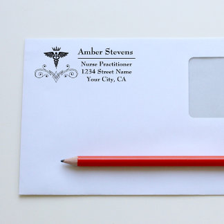 Nurse Practitioner Medical Caduceus Self-inking Stamp