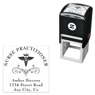 Nurse Practitioner Medical Caduceus Self-inking Stamp