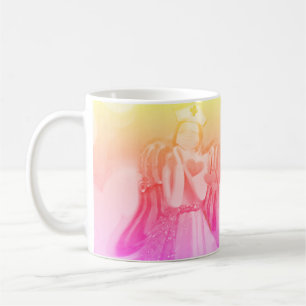Nurse Practitioner Medical Caregiver Pink Angel Coffee Mug