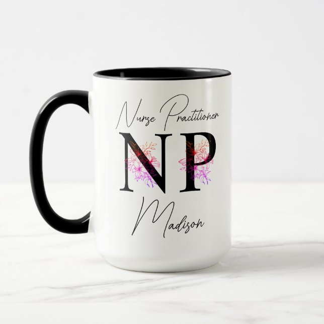 Nurse Practitioner Mug, Personalized Nurse Practit Mug (Left)