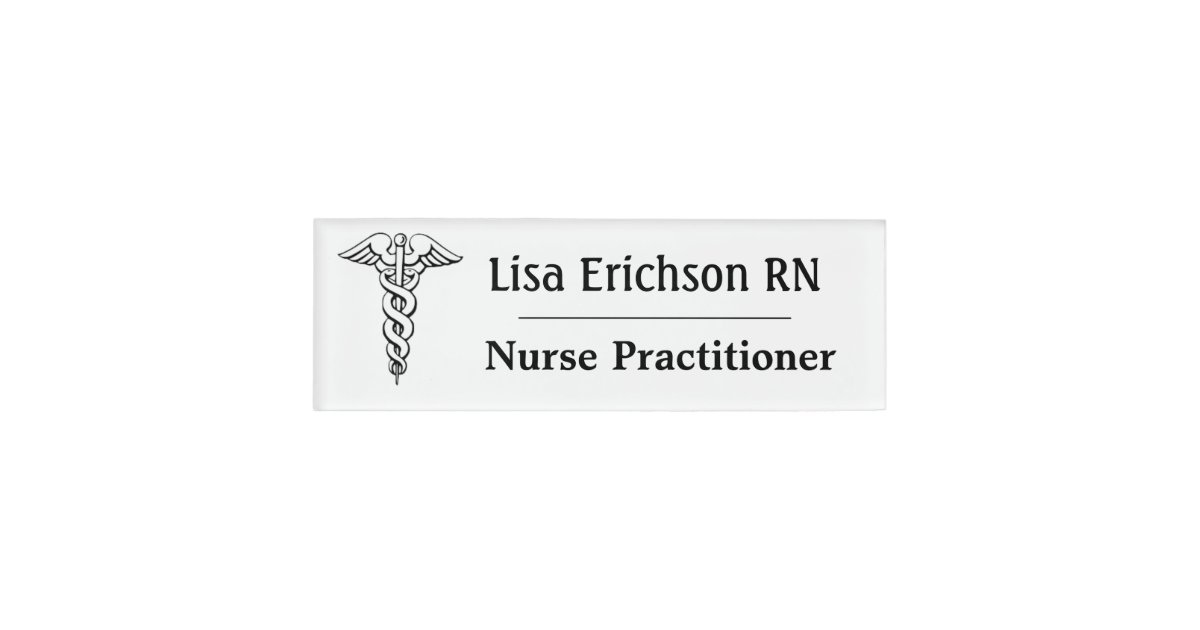 Nurse Practitioner Name Tag Personalized | Zazzle