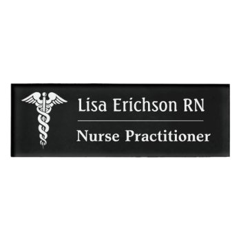Nurse Practitioner Name Tag Personalized by Everything_Grandma at Zazzle