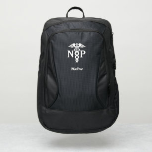 Nurse Practitioner NP Black Medical Caduceus Name Port Authority® Backpack