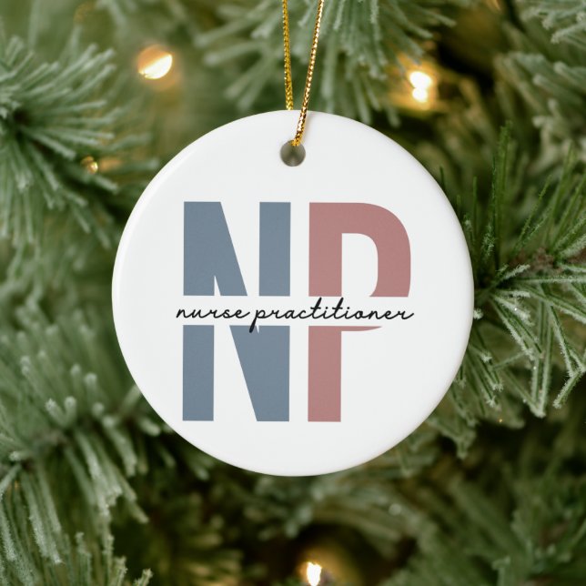 Nurse Practitioner NP nurse appreciation gifts Ceramic Ornament (Tree)