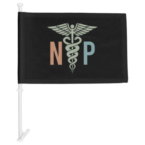 Nurse Practitioner NP Nursing School Grad Car Flag