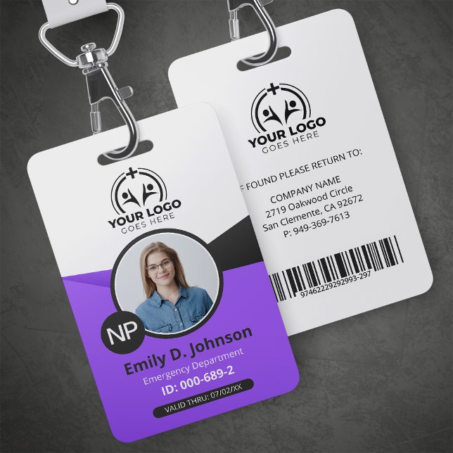Nurse Practitioner NP Photo & Barcode Medical Badge (Creator Uploaded)