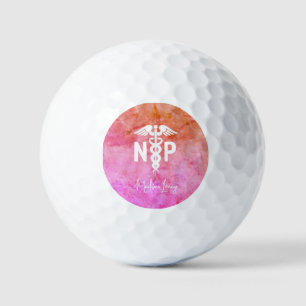 Nurse Practitioner NP Pink Medical Personalized Golf Balls