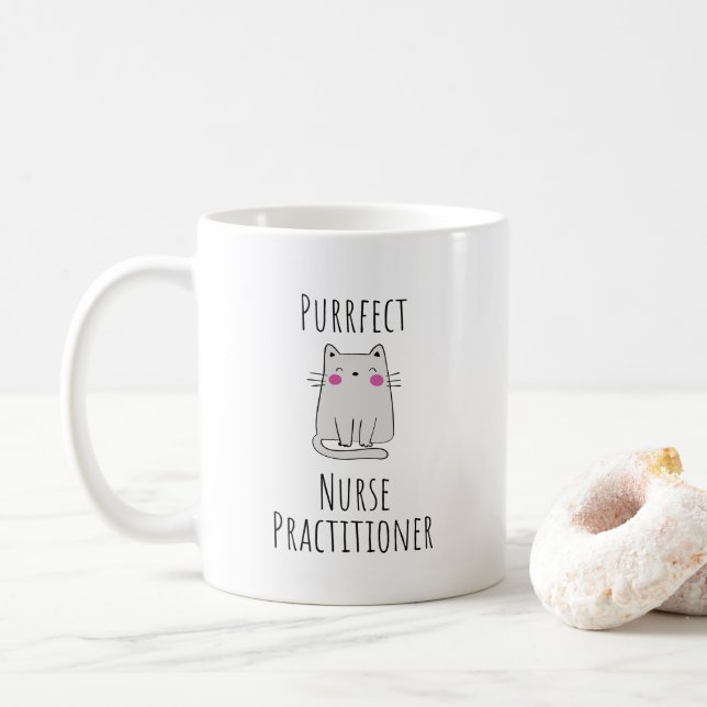 Nurse Practitioner NP Student Graduation Coffee Mug (With Donut)