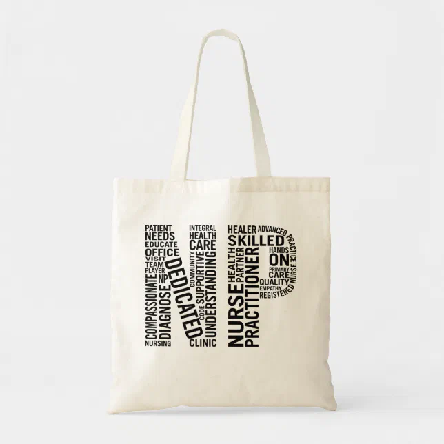 CafePress Nurse Practitioner Tote Bag – Natural Canvas, Reusable Shopping Bag, Two Size Options - View #4