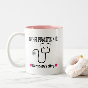 Nurse Practitioner Nursing Gift Two-Tone Coffee Mug