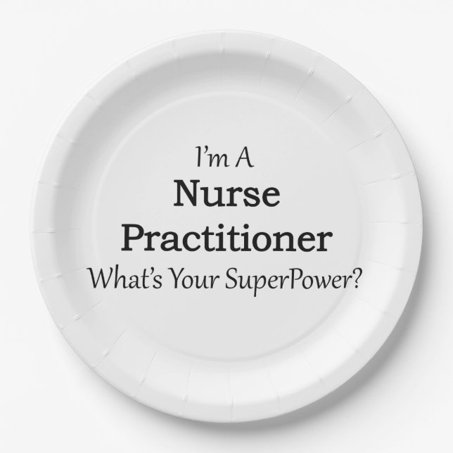 Nurse Practitioner Paper Plates (Front)