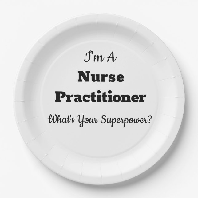 Nurse Practitioner Paper Plates (Front)