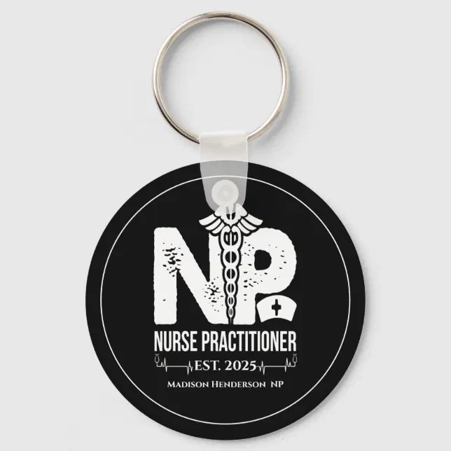 Nurse Practitioner Personalized Keychain | Zazzle