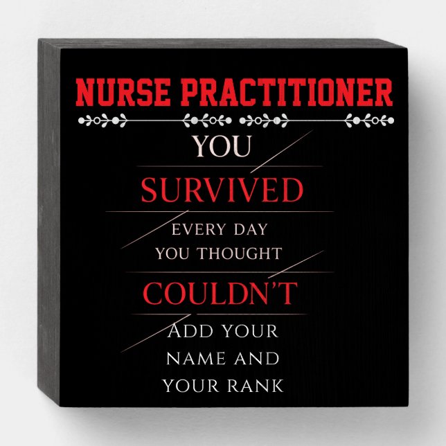 Nurse Practitioner Plaque (Front Horizontal)