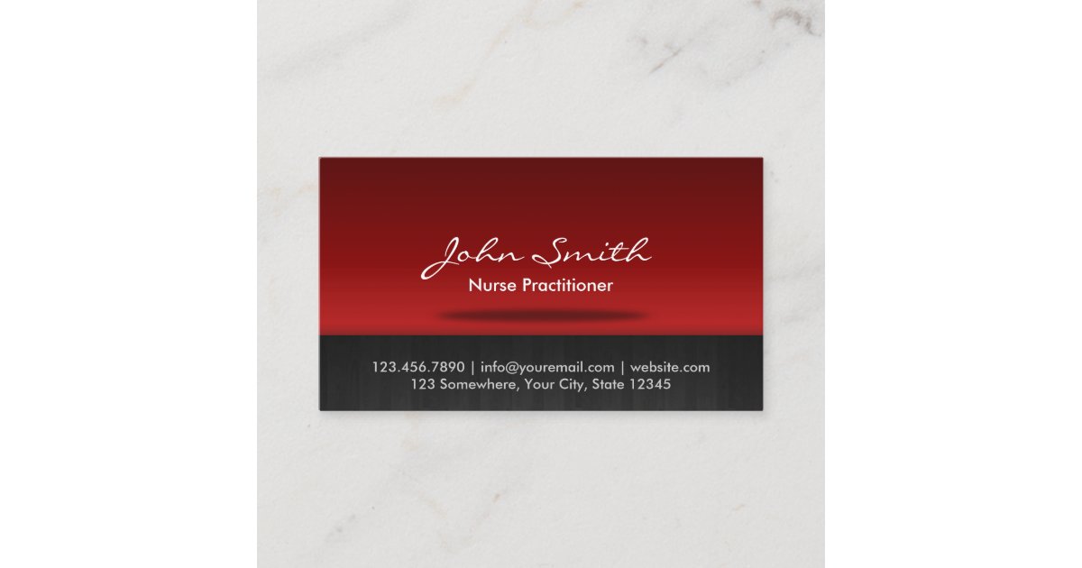 Nurse Practitioner Professional Business Card