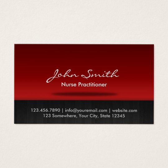 Nurse Practitioner Professional Business Card