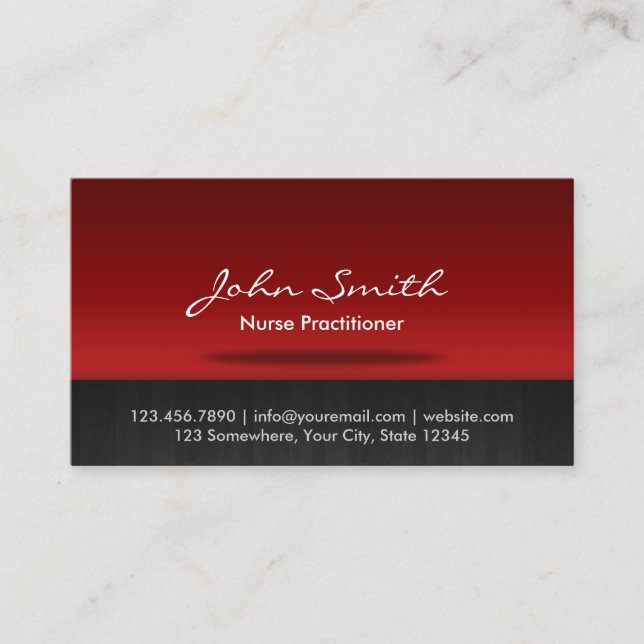 Nurse Practitioner Professional Business Card (Front)
