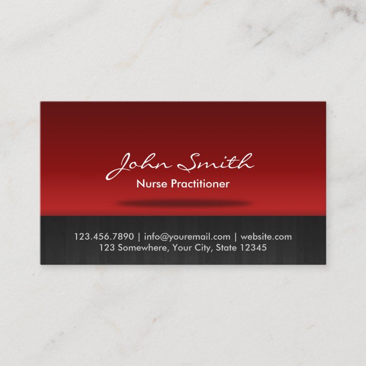 Nurse Practitioner Professional Business Card 