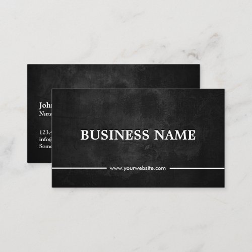 Nurse Practitioner Professional Dark Business Card