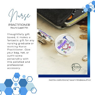 Nurse Practitioner Round Lapel Pin