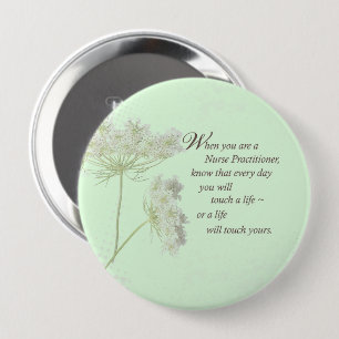 Nurse Practitioner Touch Lives Wildflower Button