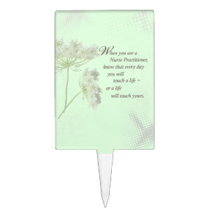 Nurse Practitioner Touch Lives Wildflower Cake Topper