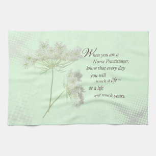 Nurse Practitioner Touch Lives Wildflower Kitchen Towel