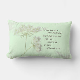 Nurse Practitioner Touch Lives Wildflower Lumbar Pillow