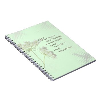 Nurse Practitioner Touch Lives Wildflower Notebook by sandrarosecreations at Zazzle