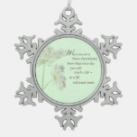 Nurse Practitioner Touch Lives Wildflower Snowflake Pewter Christmas Ornament at Zazzle