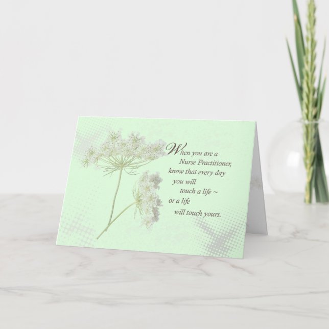 Nurse Practitioner Touch Lives Wildflower Thank You Card (Front)