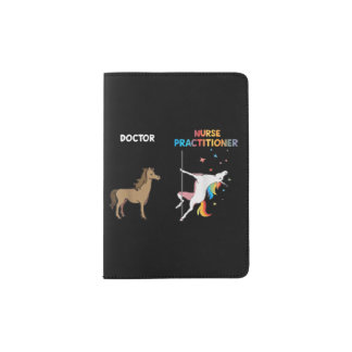 Nurse Practitioner Unicorn Dancing Pole Passport Holder