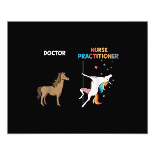 Nurse Practitioner Unicorn Dancing Pole Photo Print