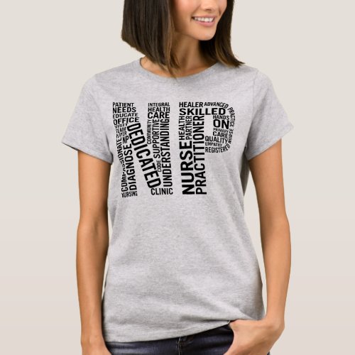 Nurse Practitioner Word Art NP T_Shirt