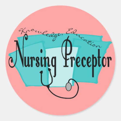 Nurse Preceptor Classic Round Sticker
