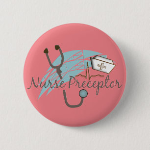 Nurse Preceptor Pink Button