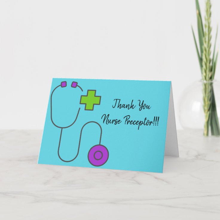 Nurse Preceptor Thank You Card Zazzle