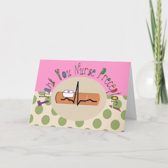 Nurse Preceptor Thank You Card III Zazzle