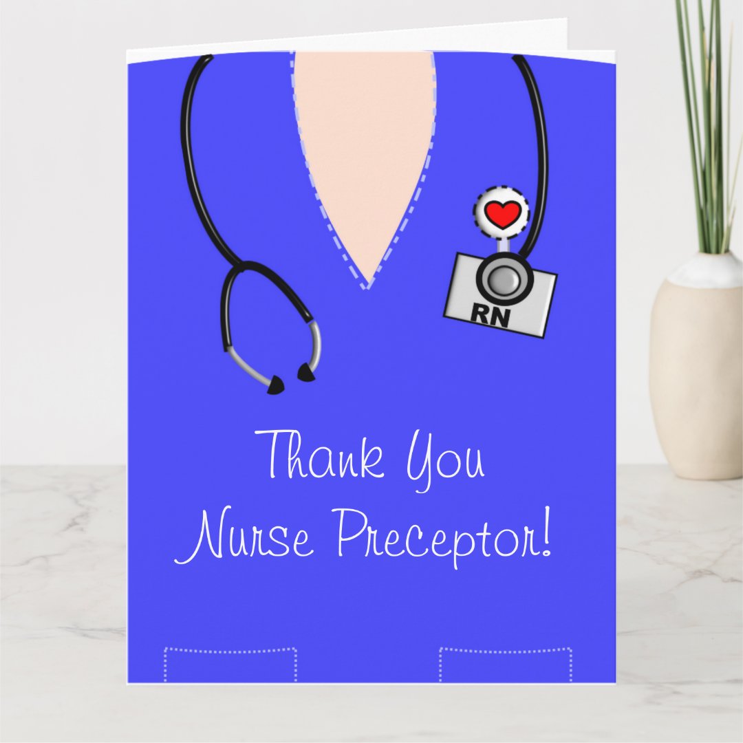 Nurse Preceptor Thank You Card IV Zazzle