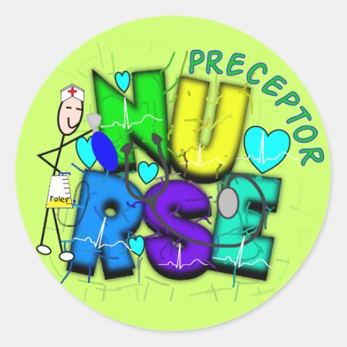 Nurse Preceptor Thank  You Gifts Classic Round Sticker
