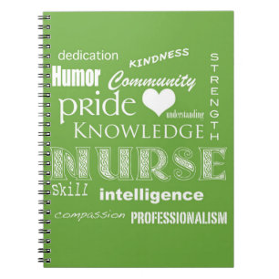 Nurse Pride-Attributes/Lime Green Notebook